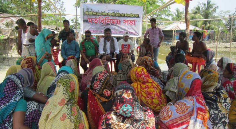 Discussion meeting with female shrimp larvae collectors at Kolatola Tample premises