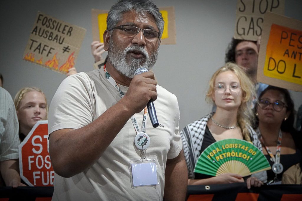 Demonstration was held demanding climate finance