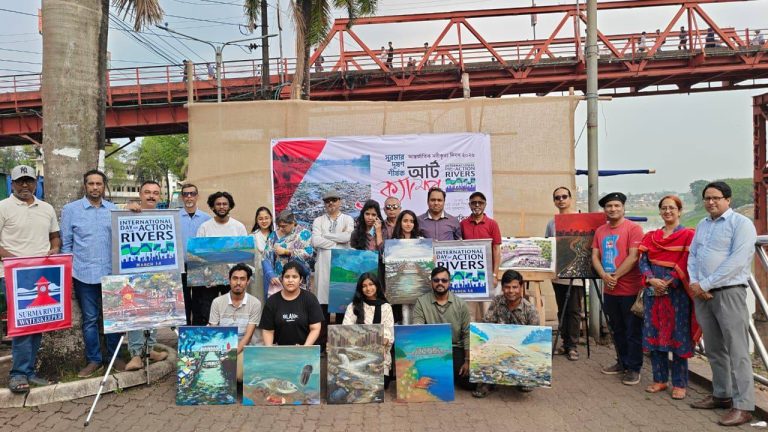Art Camp Highlights Pollution of the Surma River in Sylhet